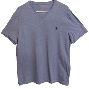 POLO Ralph Lauren Men's V-Neck T-Shirt Tee COBALT HEATHER - Size M